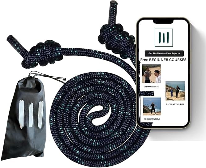 AXiOFiT حبل تمرين فلو - 500 جرام (1.10 رطل) حبل فلو مثقل لتمارين القلب، الملاكمة، HIIT ولياقة الجزء العلوي من الجسم - حبل تمرين مزدوج قابل للتعديل للرجال، النساء، المبتدئين - للاستخدام الداخلي والخارجي - Image 1